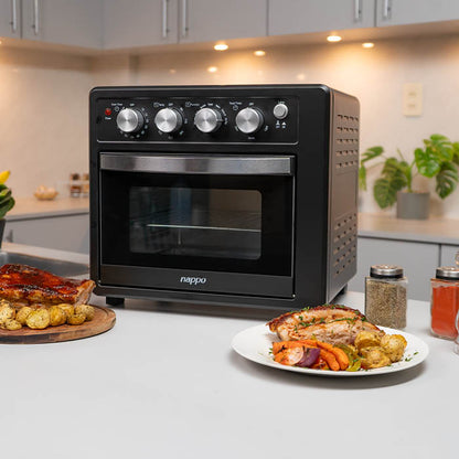 HORNO ELECTRICO Y FREIDORA SIN ACEITE 25L NAPPO NEH-186