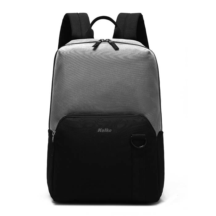 MOCHILA ESSENTIAL KVM-655 NEGRA Y GRIS CLARO