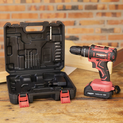 KIT TALADRO INALAMBRICO DE IMPACTO NAPPO 16 PCS NHK-217