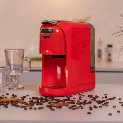 CAFETERA 3 EN 1 MULTICÁPSULAS NAPPO ROJA NEC-215