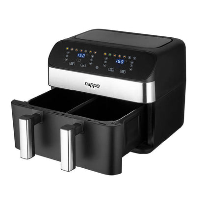 FREIDORA DIGITAL SIN ACEITE NAPPO DOBLE CRISPPRO 9L NEF-238
