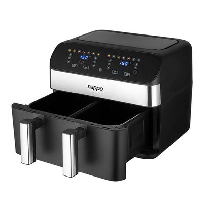 FREIDORA DIGITAL SIN ACEITE NAPPO DOBLE CRISPPRO 9L NEF-238
