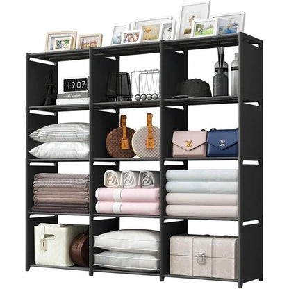 BIBLIOTECA DECOTEAM 12 CUBOS NEGRA DME-041