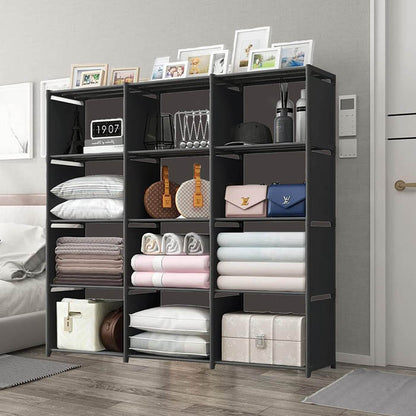 BIBLIOTECA DECOTEAM 12 CUBOS NEGRA DME-041