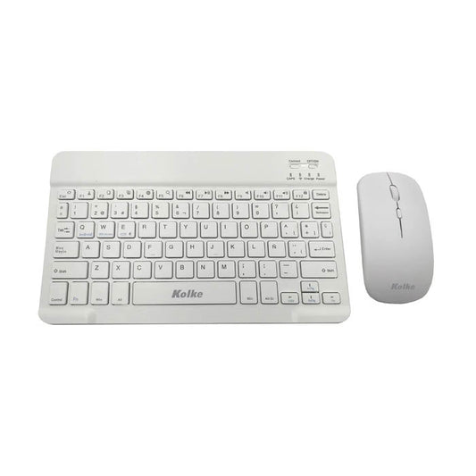 KIT DE TECLADO Y MOUSE KOLKE INALAMBRICO BT BLANCO KEK-718