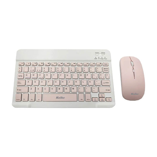 KIT DE TECLADO Y MOUSE KOLKE INALAMBRICO BT ROSA KEK-718