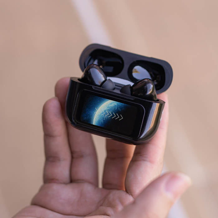 AURICULARES TWS LCD ANC+ENC KAB-719 NEGRO