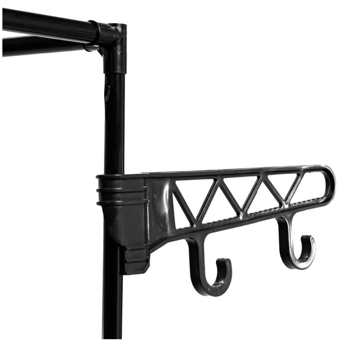 ROPERO ABIERTO METALICO CON PERCHERO DECOTEAM TRIPLE DDR-045 NEGRO
