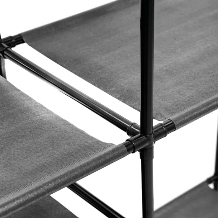 ROPERO ABIERTO METALICO CON PERCHERO DECOTEAM CUADRUPLE DDR-046 NEGRO