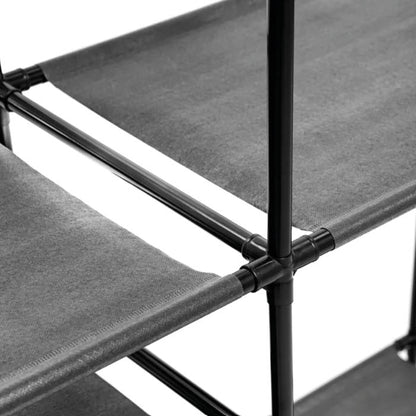 ROPERO ABIERTO METALICO CON PERCHERO DECOTEAM CUADRUPLE DDR-046 NEGRO