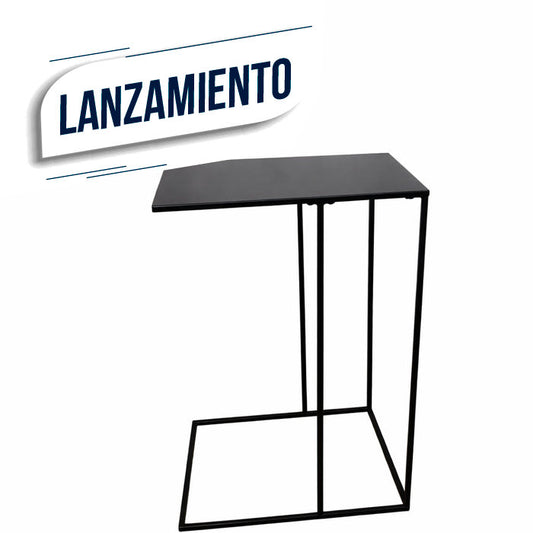 MESA AUXILIAR 40X30X58CM METAL NEGRO