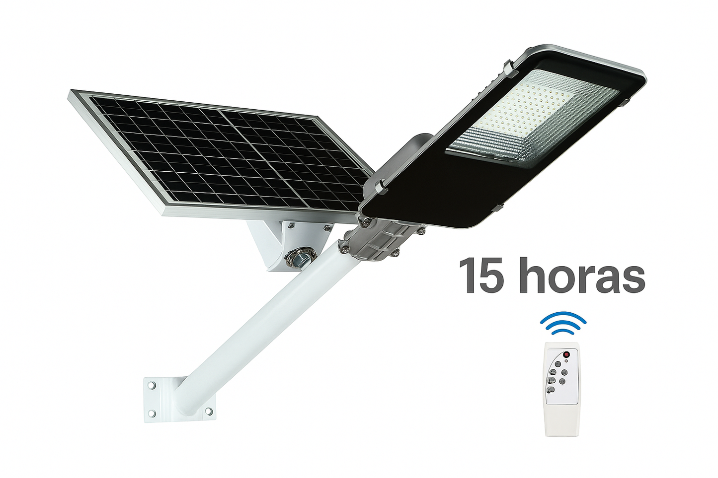 Lámpara Solar Externa JORTAN JT-YSTZ100W – 100W, Sensor Automático, IP65