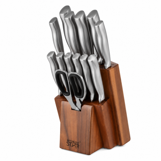 Juego de Cuchillos 15 Piezas ST-7807 Winning Star con Base