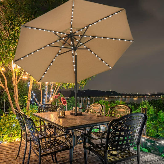 SOMBRILLA P/ JARDIN CON LUCES LED