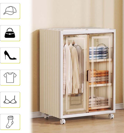Armario Plegable SATE N1-4 con Ruedas Transparente Multiuso