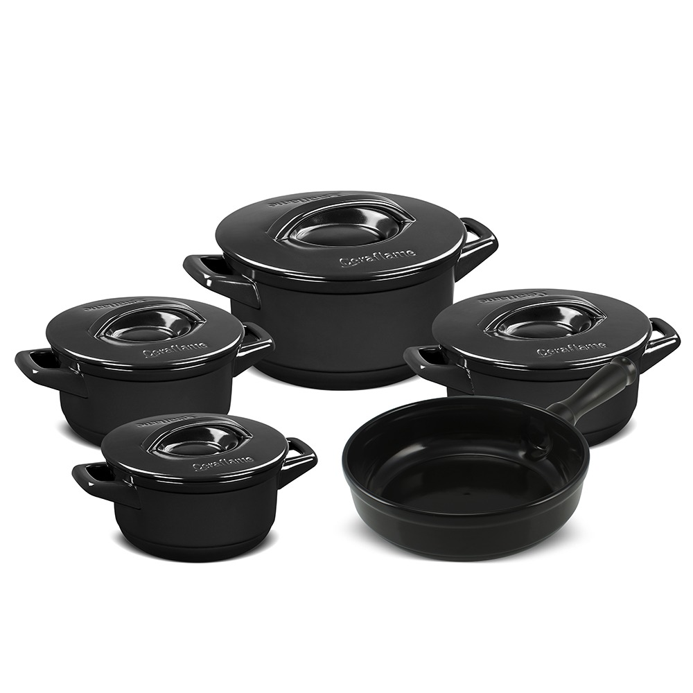 Juego de Ollas 5PZS - Duo+ Black Ceraflame
