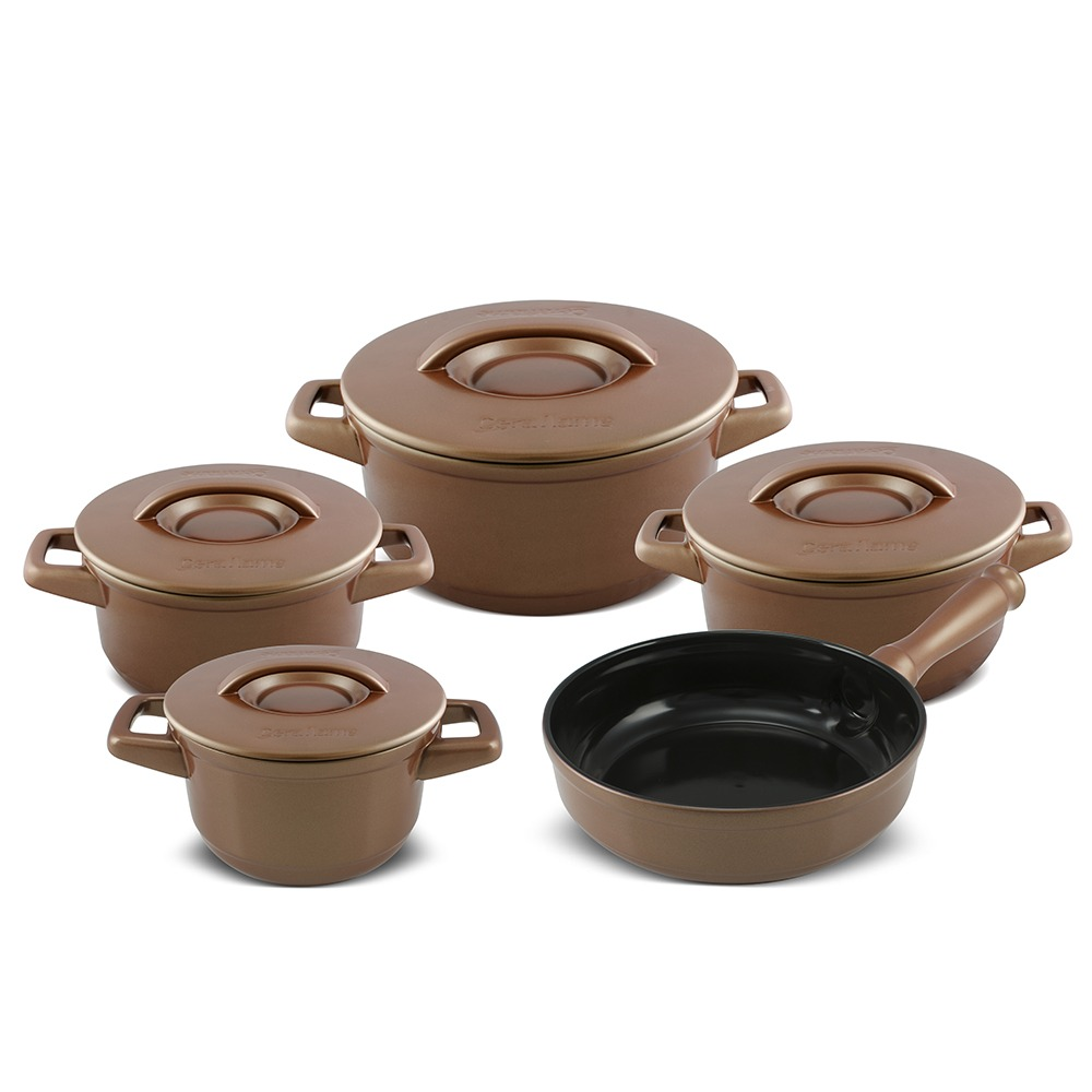 Juego de Ollas 5PZS - Duo+ Copper Ceraflame