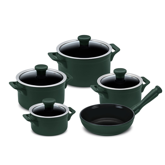 Juego de Ollas 5PZS - Clear Matte Green Ceraflame