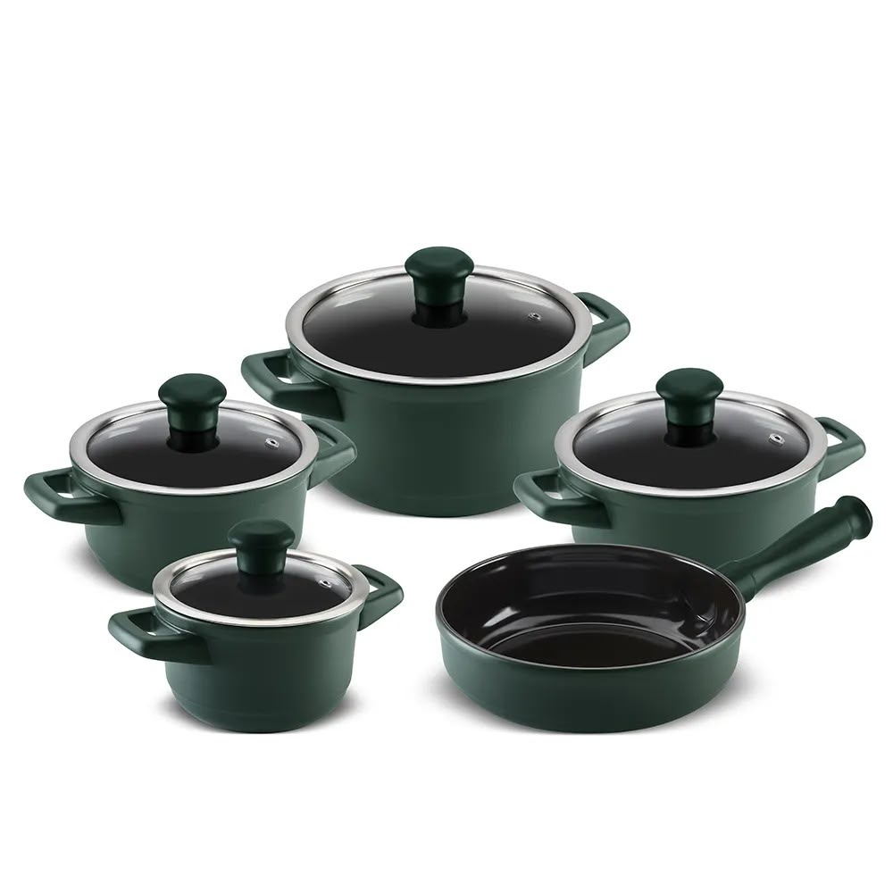 Juego de Ollas 5PZS - Duo Matte Green Ceraflame