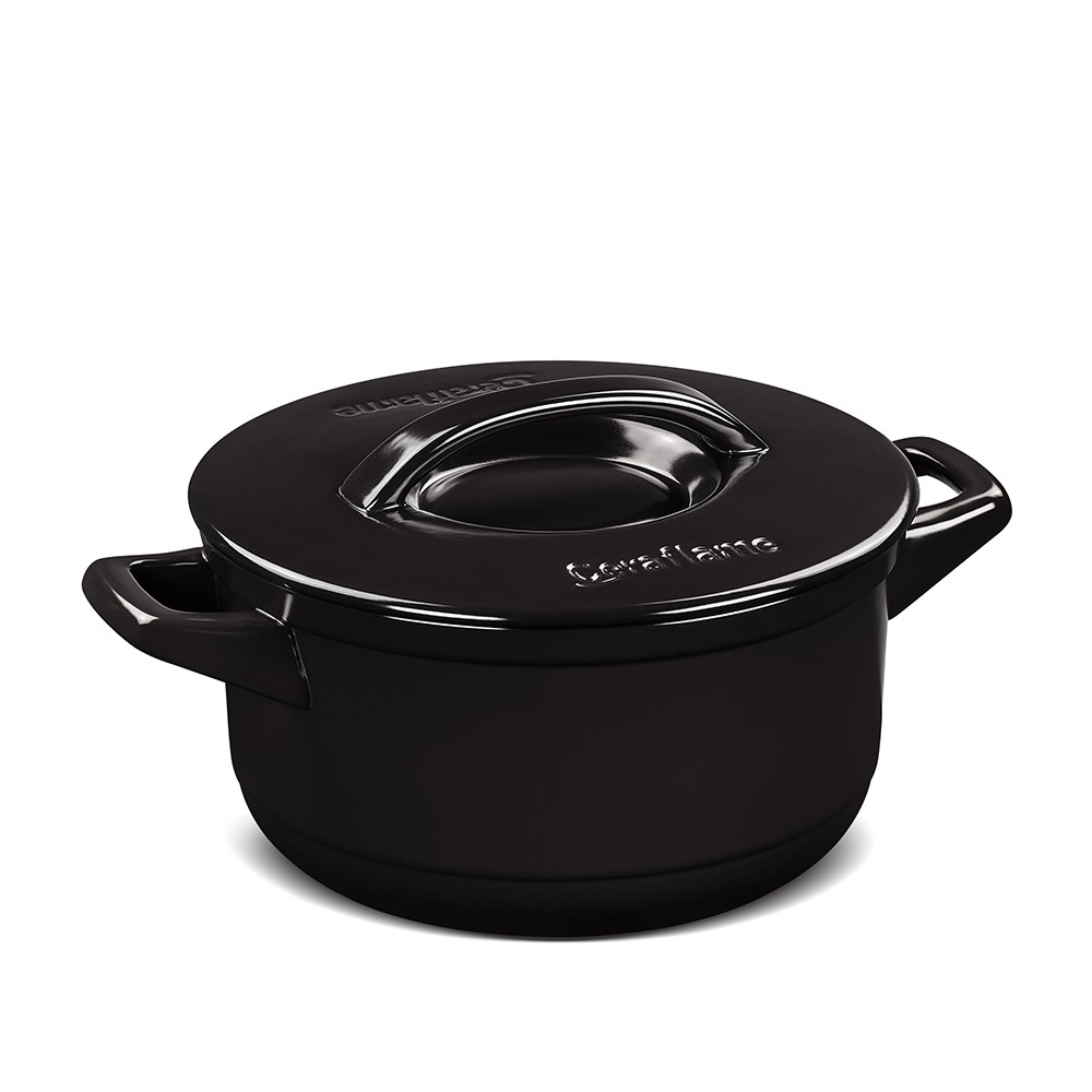 Cacerola Duo+ 24CM - 4300ML Black Ceraflame