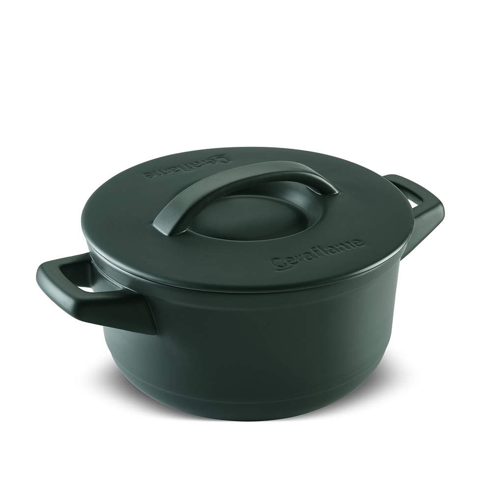Cacerola Duo+ 24CM - 4300ML Matte Green Ceraflame