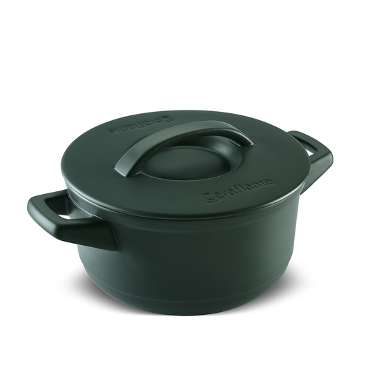 Cacerola Duo+ 24CM - 4300ML Matte Green Ceraflame