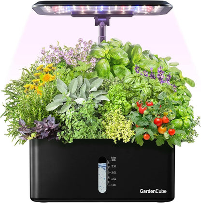 Plantera Smart Z256 10 Pods Negra con Cultivo Hidropónico LED