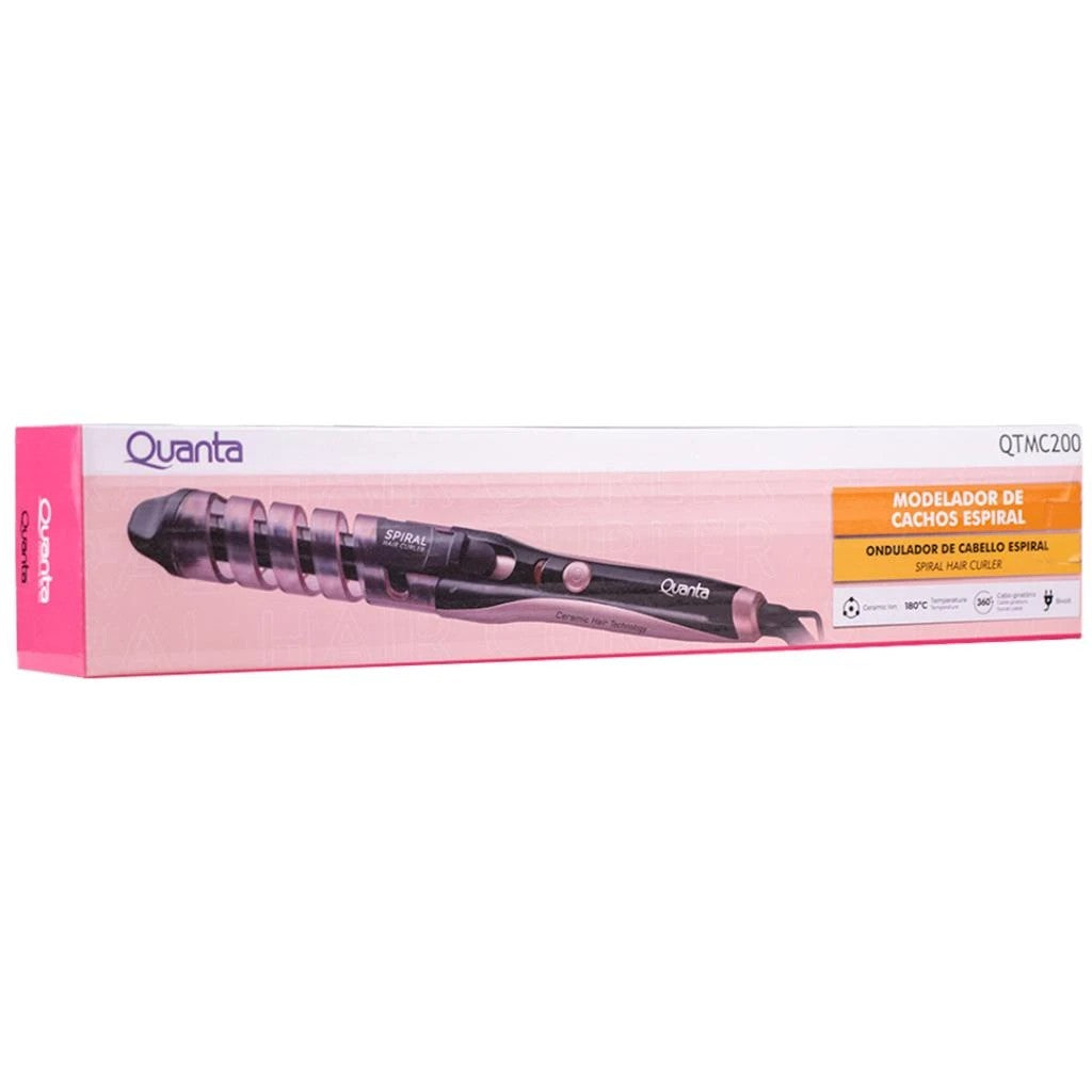 Ondulador de Cabello Espiral Quanta QTMC200 23mm 25W Bivolt Negro