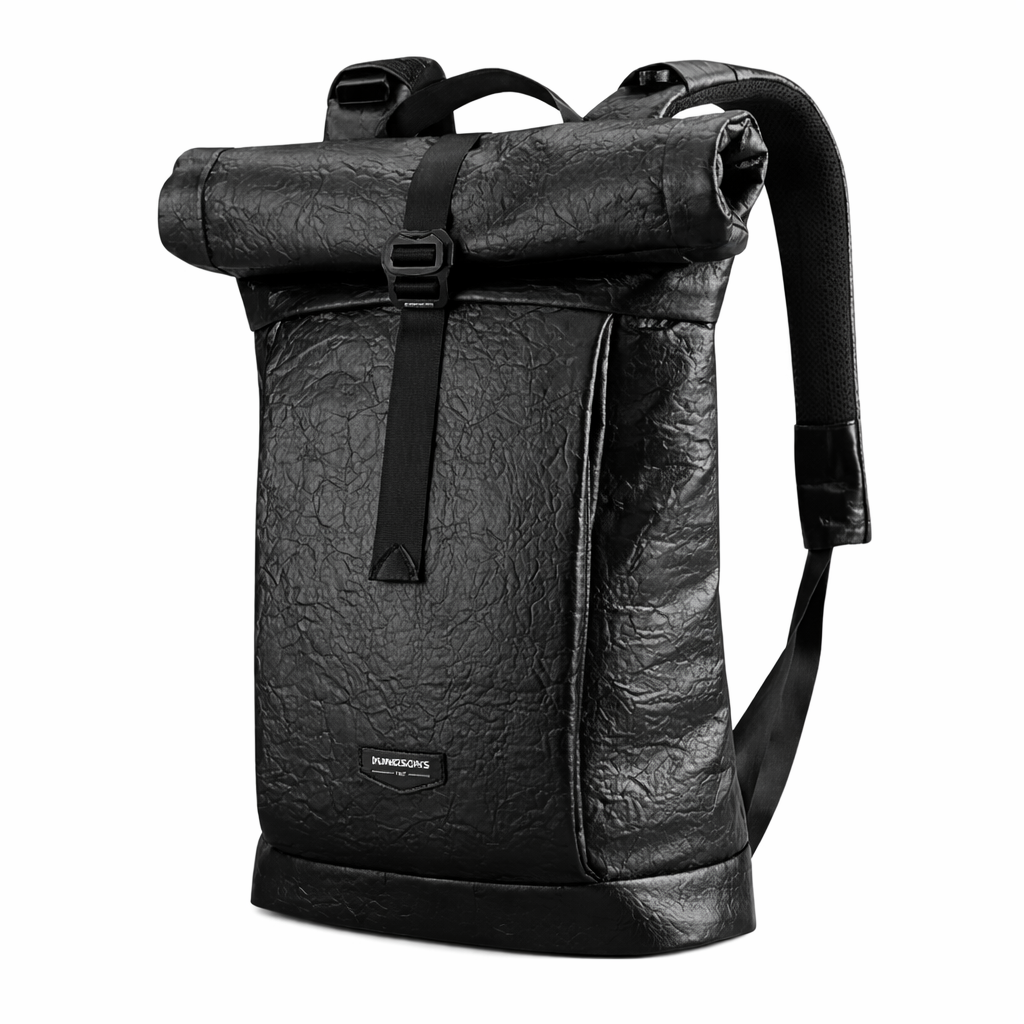 Mochila para Viaje SATE A-K3228W-1 Negra Cuero Impermeable