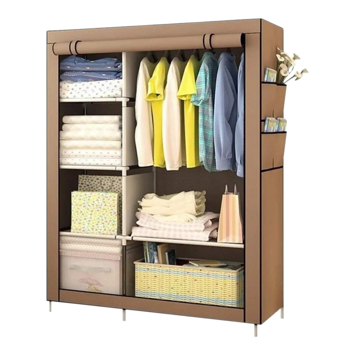 Ropero WACO 88102-2 Marrón 105x45x165cm