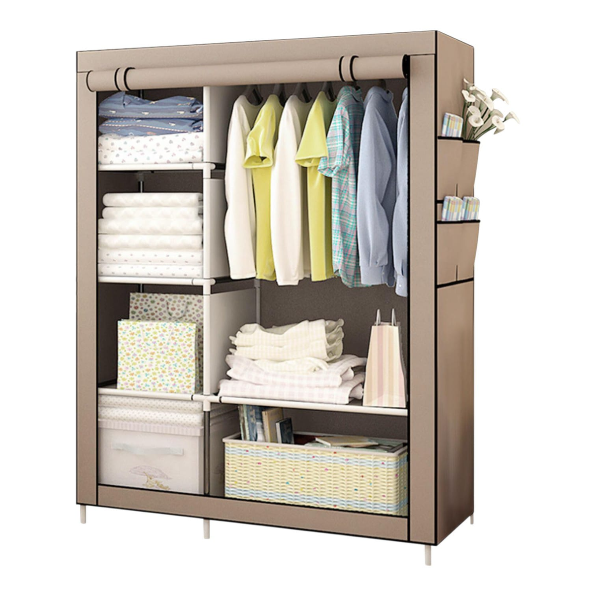 Ropero WACO 88102-3 Beige 105x45x165cm