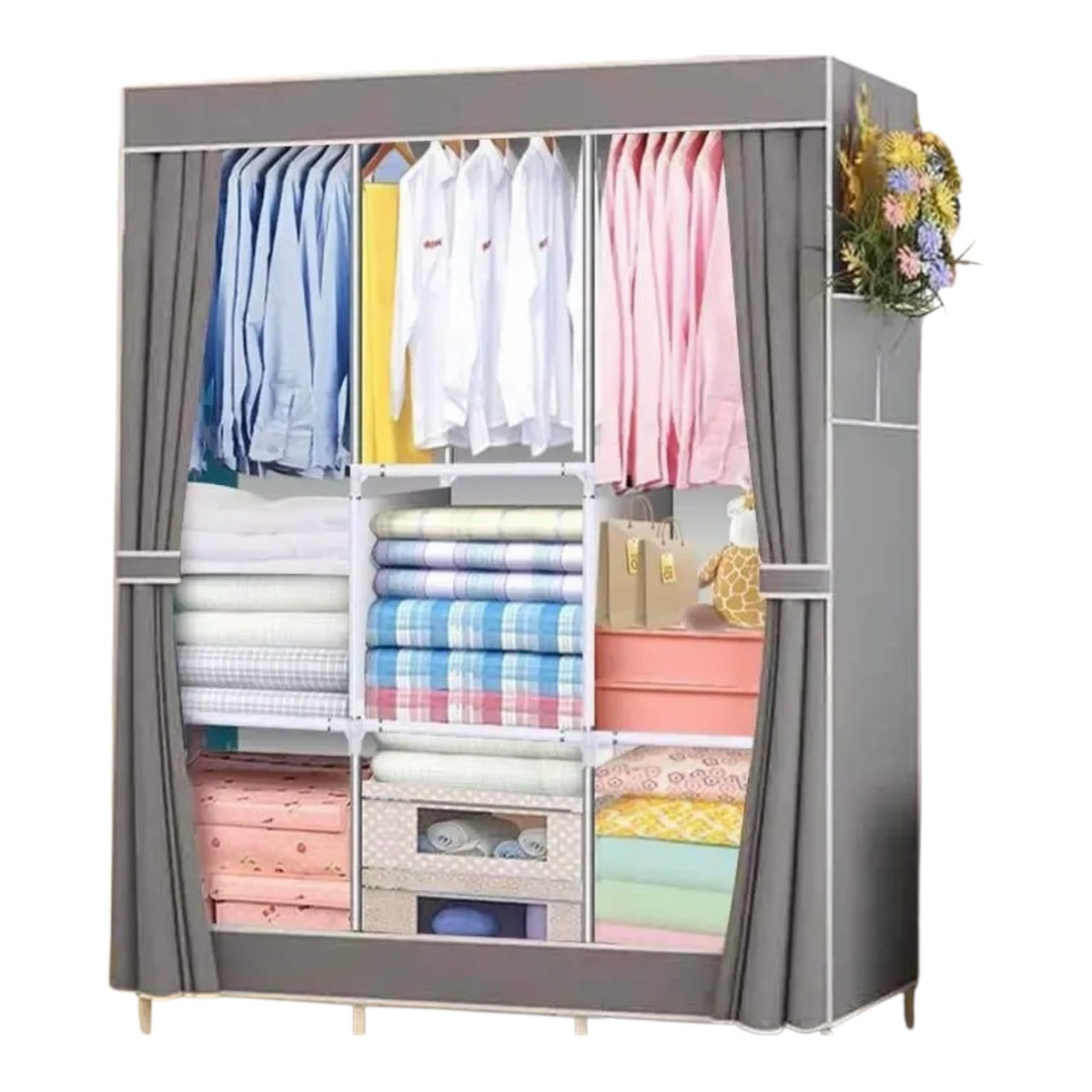 Ropero WACO 88130-7 Gris 130x45x175cm