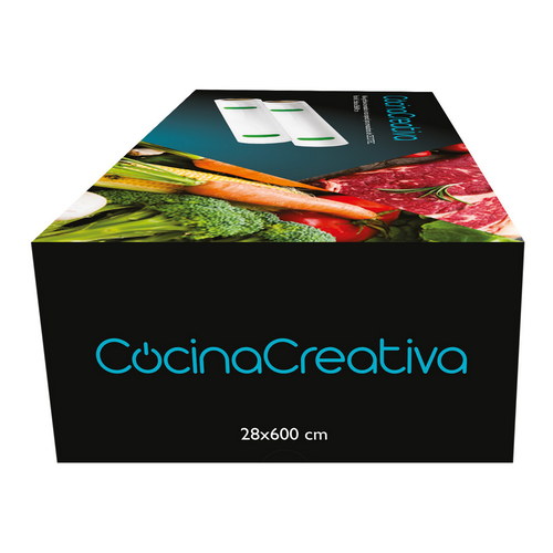 Pack Rollos 28×600 Gofrados Cocinacreativa Para Envasado Al Vacío