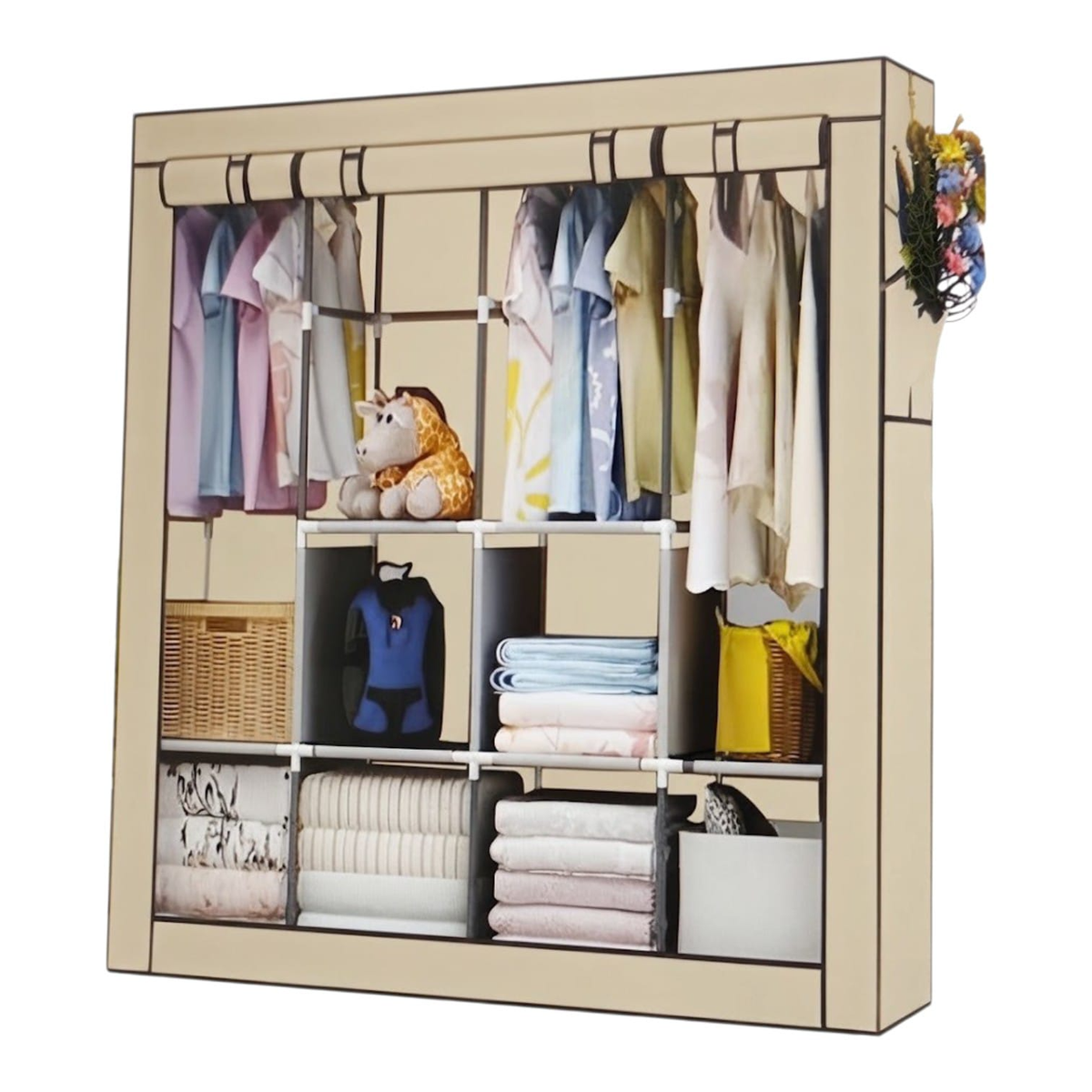 Ropero WACO 8890-2 Beige 165x45x165cm