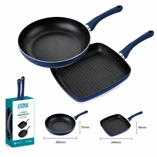 Set de Sartenes Antiadherentes Winning Star ST-5222 2 en 1