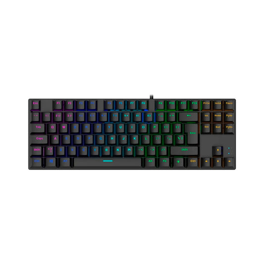Teclado Gamer Mecánico GK-51 RGB 87 Teclas Inglés