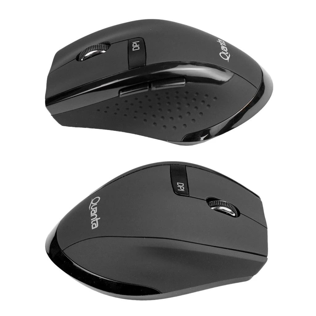 Kit Teclado y Mouse Inalámbrico Quanta QTKTM12 Easy Type Negro