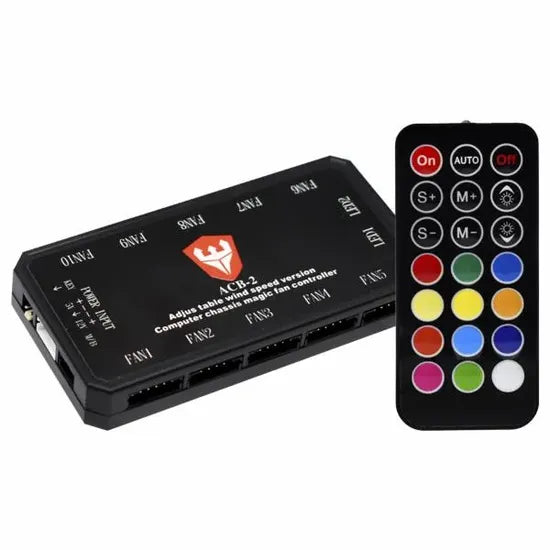 Controladora ARGB Satellite ACB-2 5V de 10 Puertos con Control Remoto