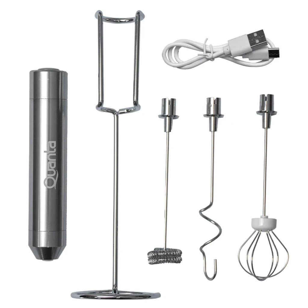Kit Mini Mixer Pro 3 en 1 Quanta QTMP40 Recargable 4W Inox