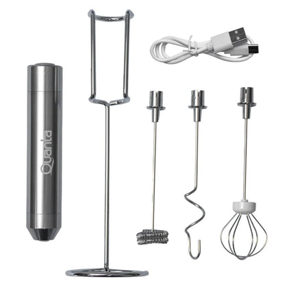 Kit Mini Mixer Pro 3 en 1 Quanta QTMP40 Recargable 4W Inox