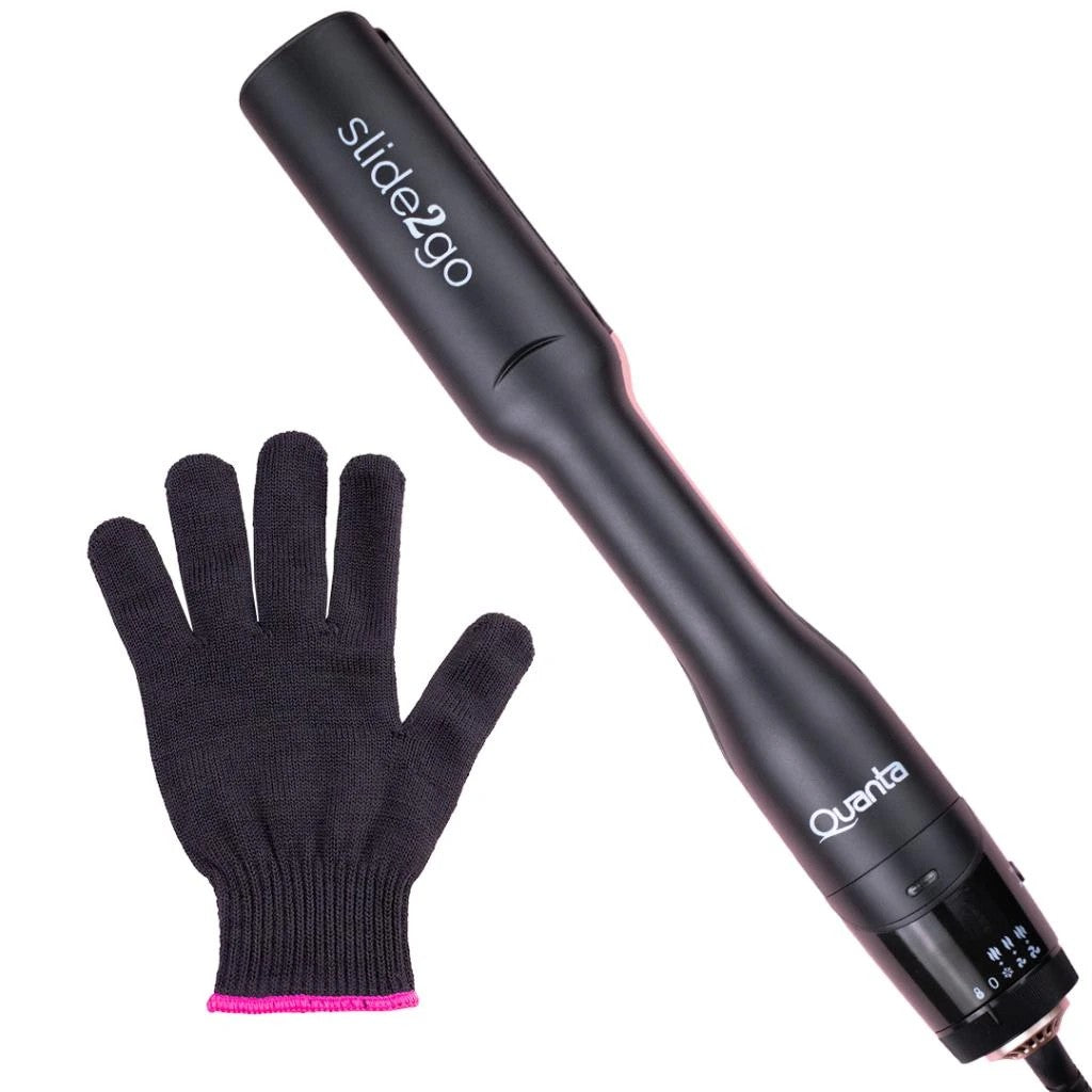 Cepillo Alisador 2 en 1 Quanta QTALS1600 Slide2Go Bivolt con Guante