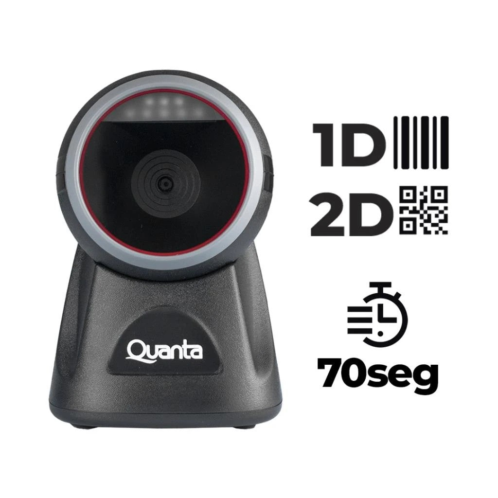Lector de Código de Barras Quanta QTLCE170 1D y 2D con Cable QR
