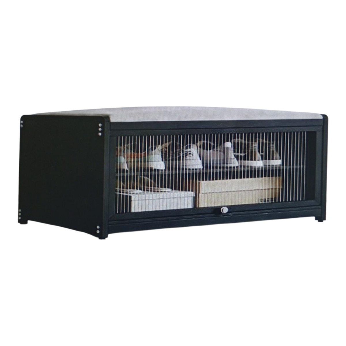 Zapatero banqueta con puerta corrediza Waco A46-497H 70x32x45 cm