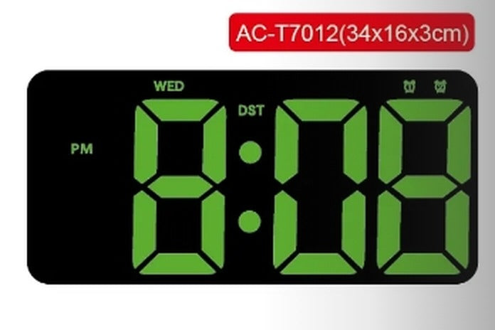 Reloj Digital de Pared Satellite AC-T7012 Verde