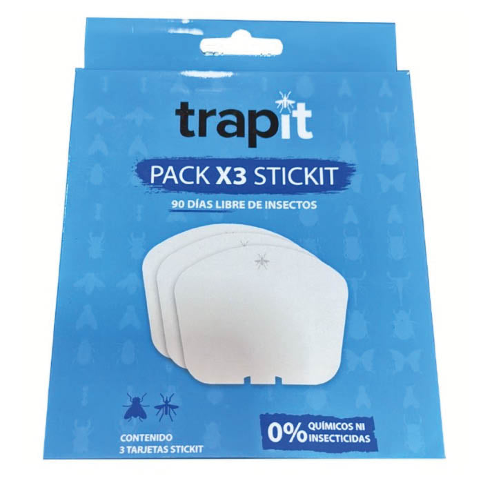 Pack X3 Stickit Adhesivo con Pegamento de Alta Resistencia, Atrapa Alos Ins Trapit