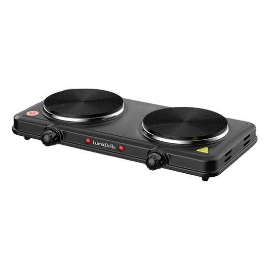 Cocina Eléctrica Luma Bella B-7011 2000W 2 Hornallas Negra