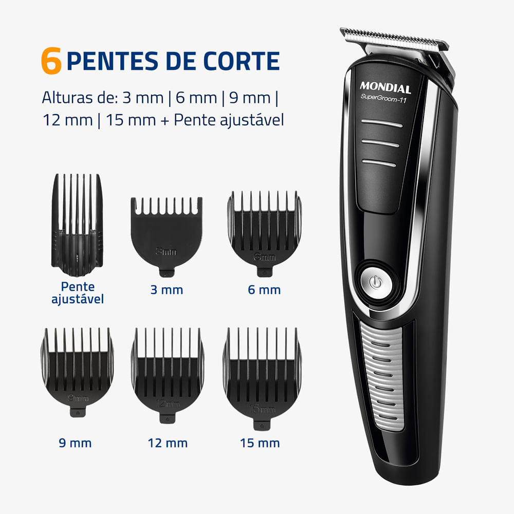 APARADOR DE PELOS SUPER GROOM - 11 EN 1 BG-05