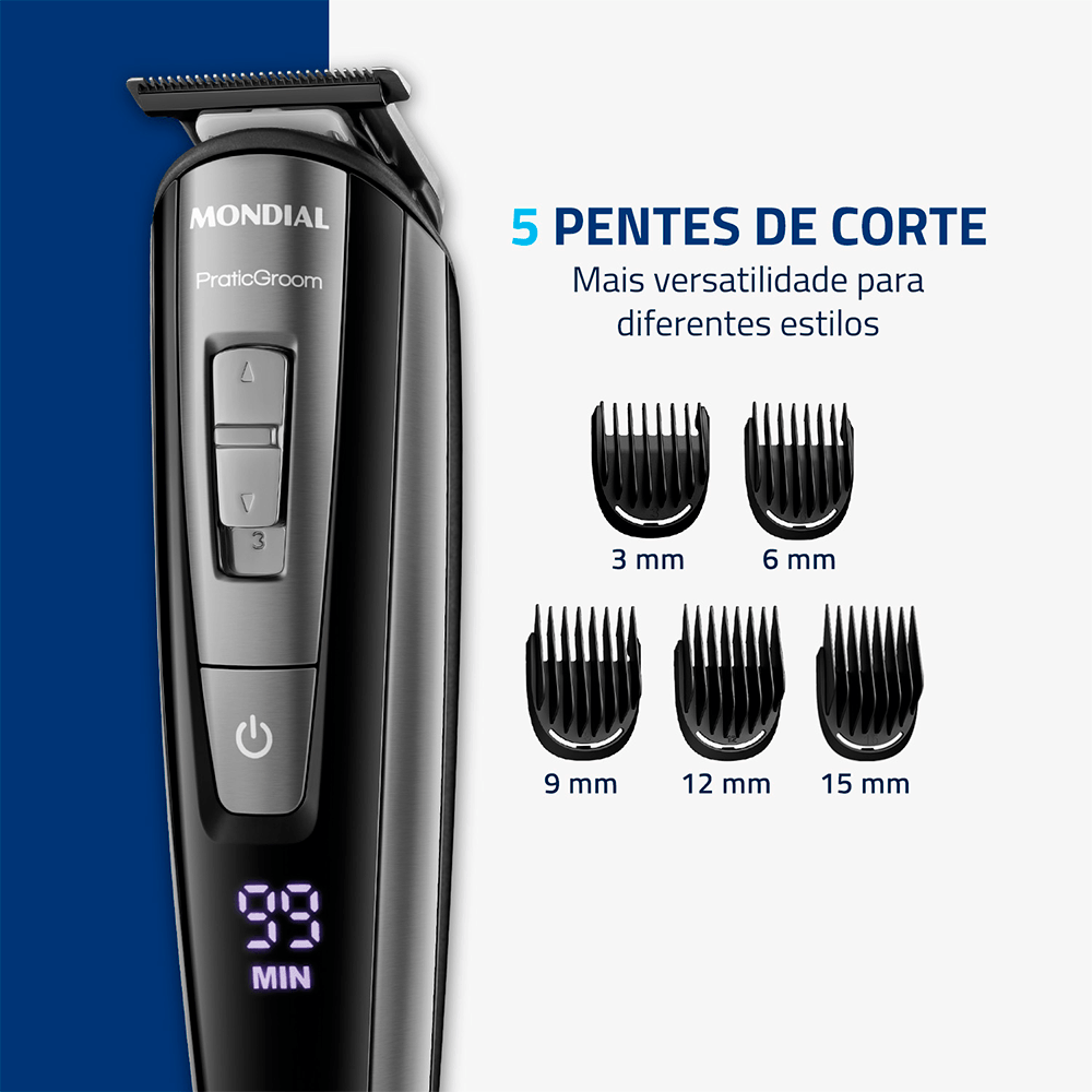 APARADOR DE PELOS PRATIC GROOM - 8 EN 1 BG-09