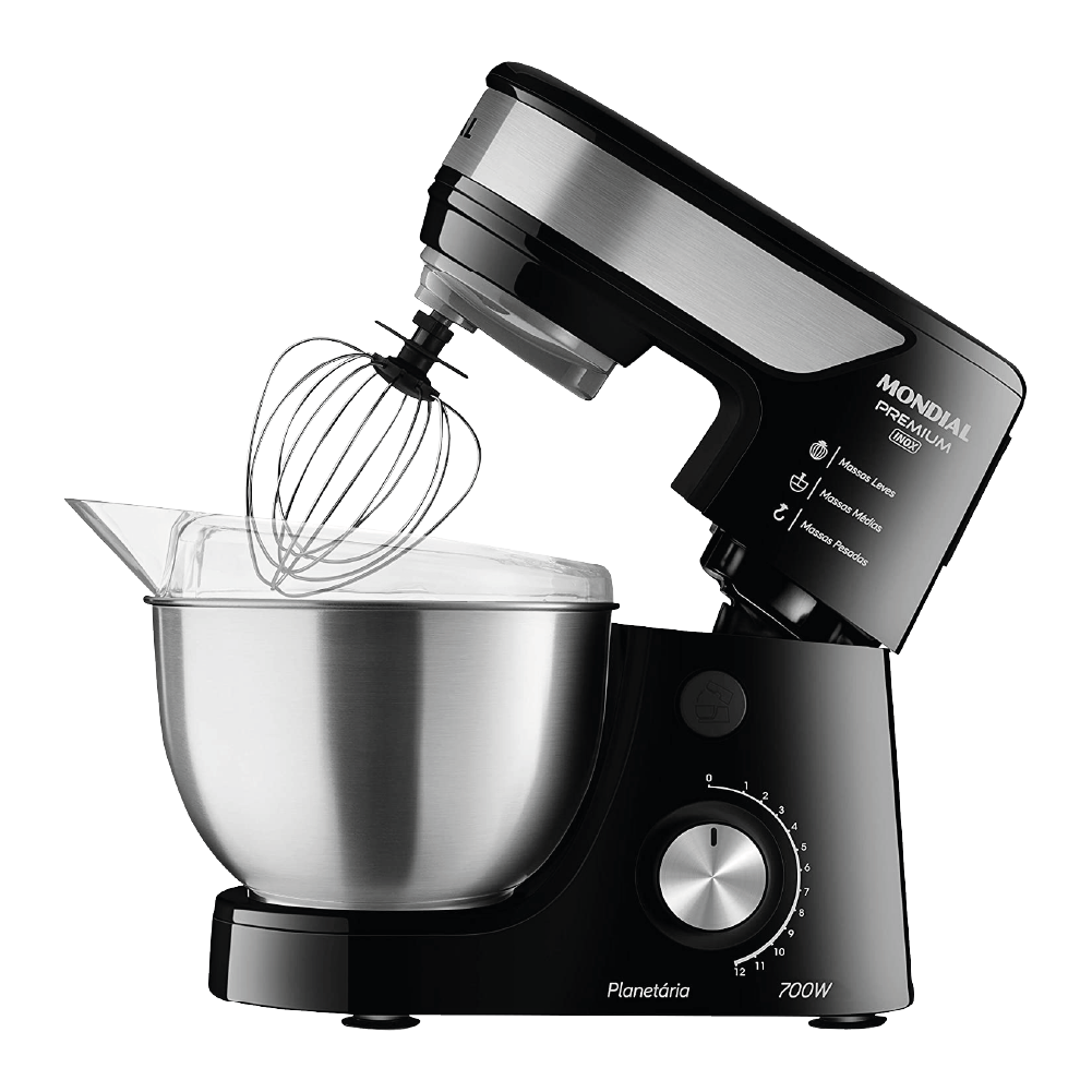 BATIDORA PLANETARIA 700W PREMIUM INOX - 2 BOLS BP-02P-B-TI