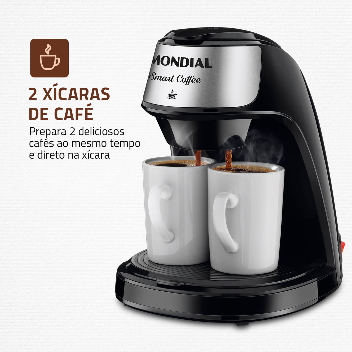 CAFETERA SMART COFFEE 2 CAFECITOS C-42-2X-BI